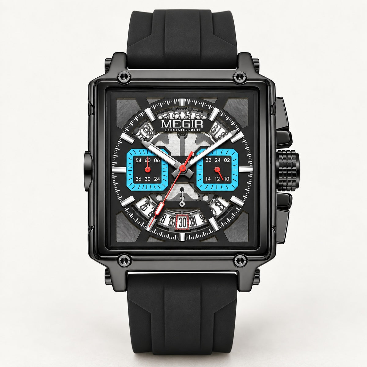 MEGIR Quadra Chrono Sport · Preto Carbono · frente #Cor_Preto Carbono