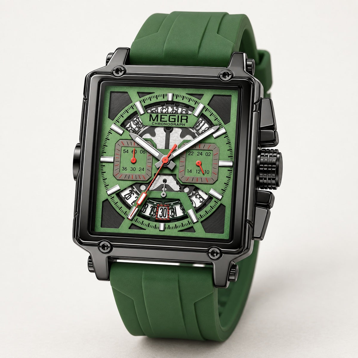 MEGIR Quadra Chrono Sport · Verde Floresta · 3/4 #Cor_Verde Floresta