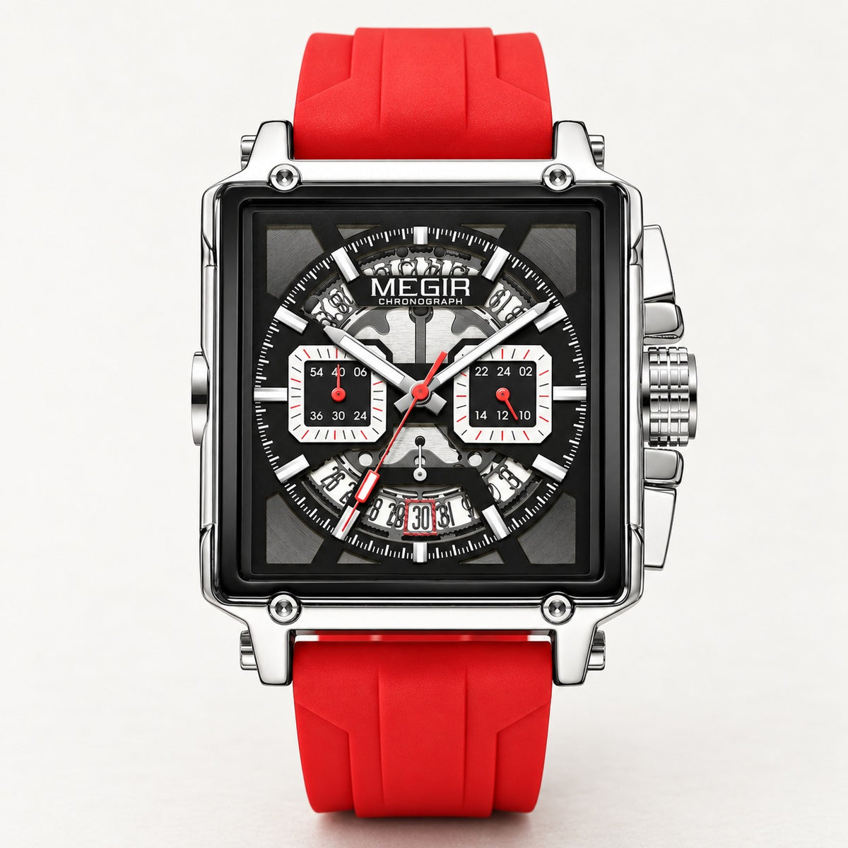 MEGIR Quadra Chrono Sport · Vermelho Racing · frente #Cor_Vermelho Racing
