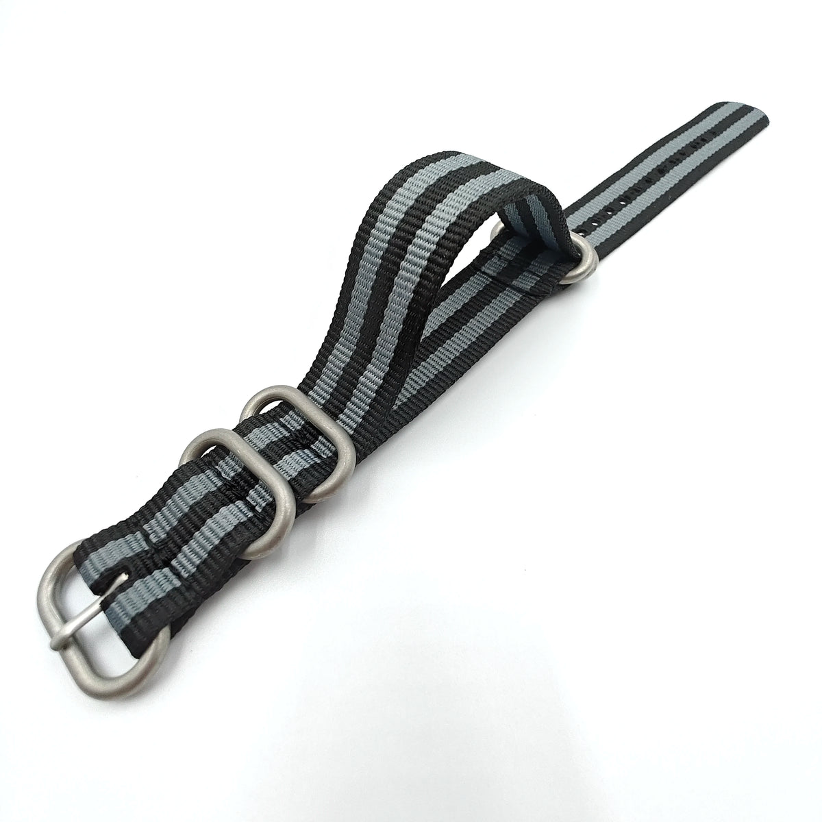 Pulseira NATO de Nylon Field Preto & Cinza