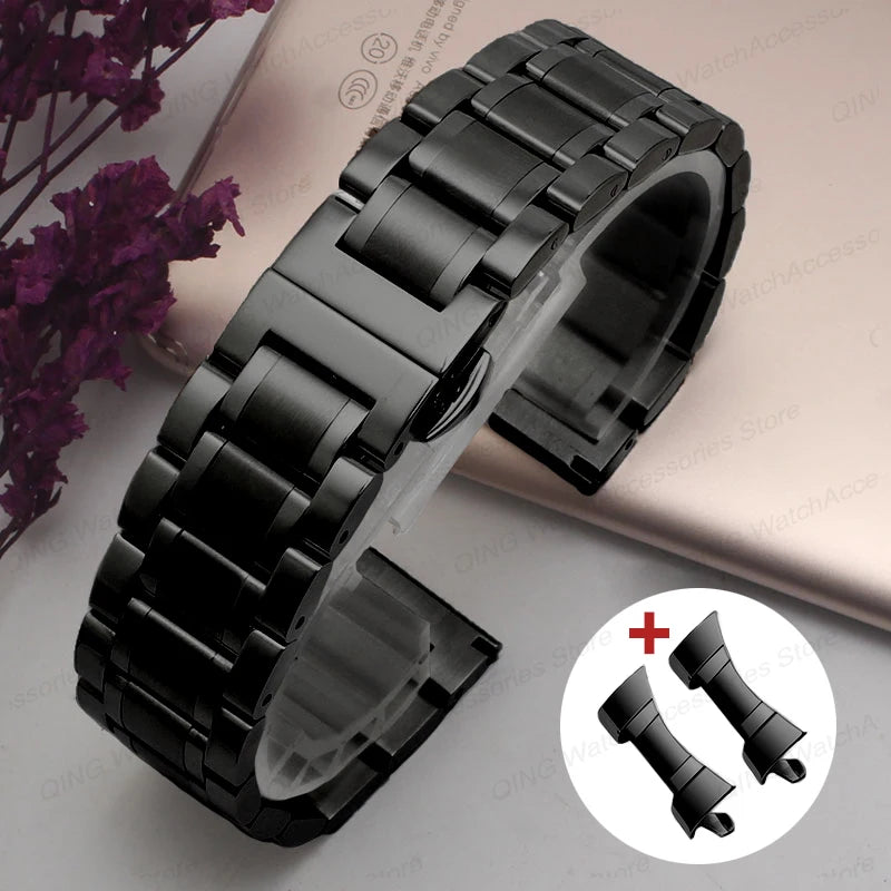 Pulseira de Aço Inox Executive Preto Carbono