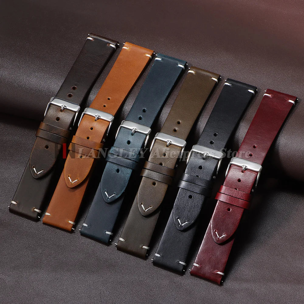 Pulseira de Couro Encerado Vintage