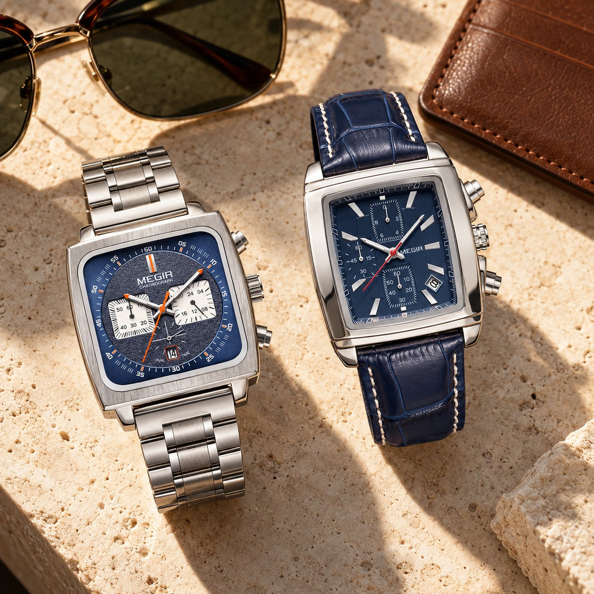 Combo Dupla Quadrada MEGIR — Quadra Chrono e Quadra Classic