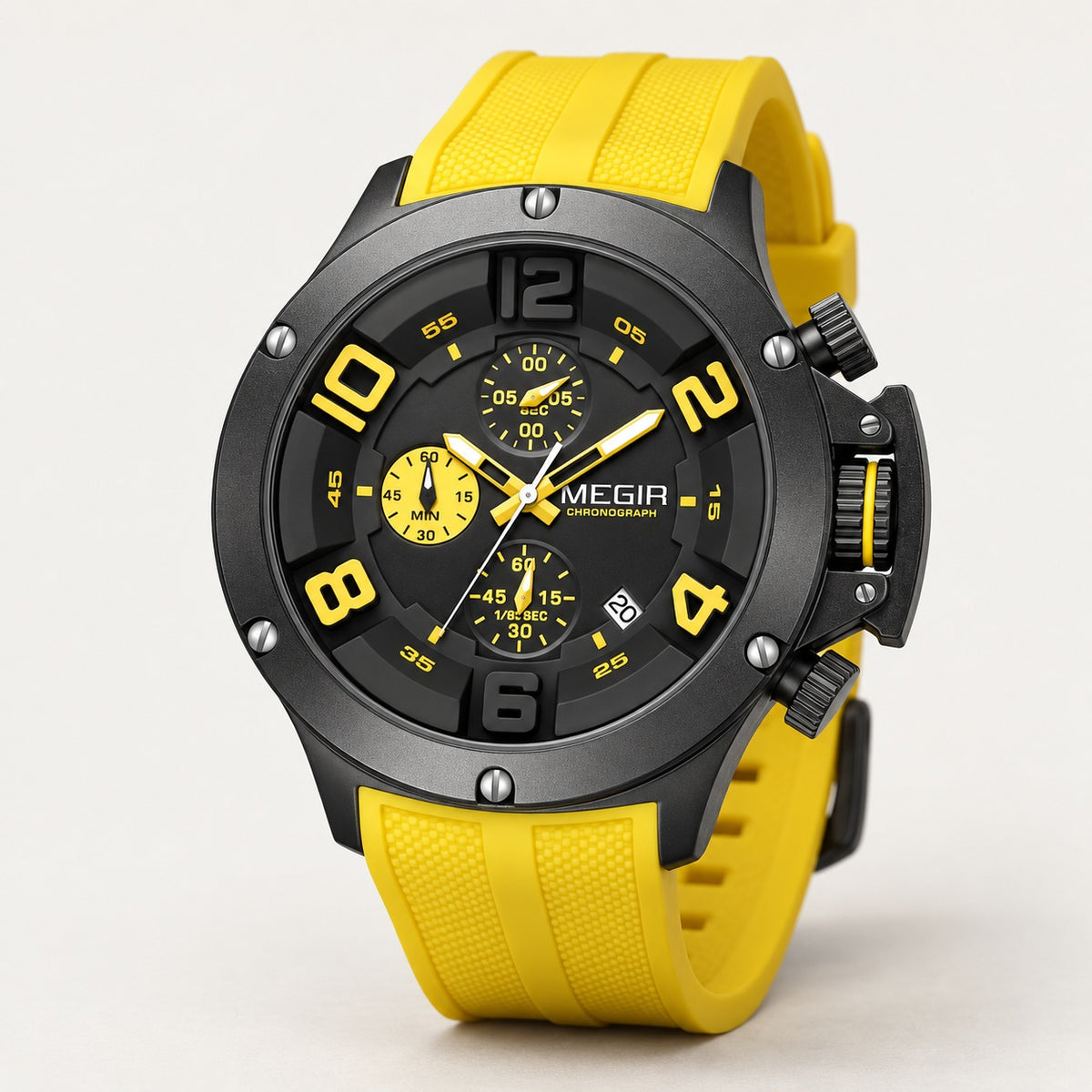 MEGIR Recon Chrono 47 · Preto & Amarelo · 3/4