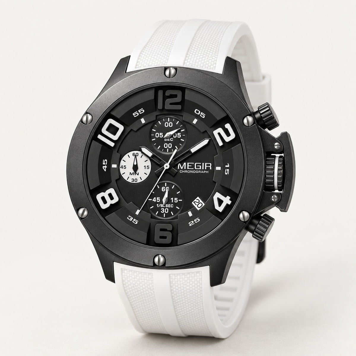 MEGIR Recon Chrono 47 · Preto & Branco · 3/4