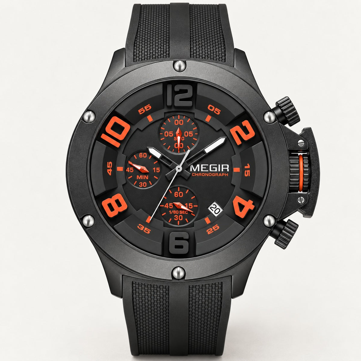 MEGIR Recon Chrono 47 · Preto Carbono · frente