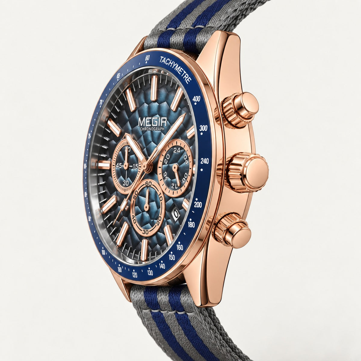 MEGIR Trek Chrono 24H · Rosé Gold · lateral