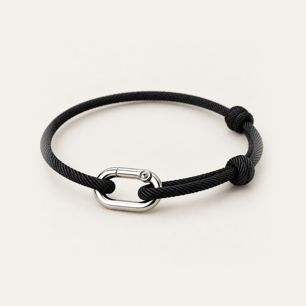 Pulseira Masculina Macramê Elo de Aço · estúdio