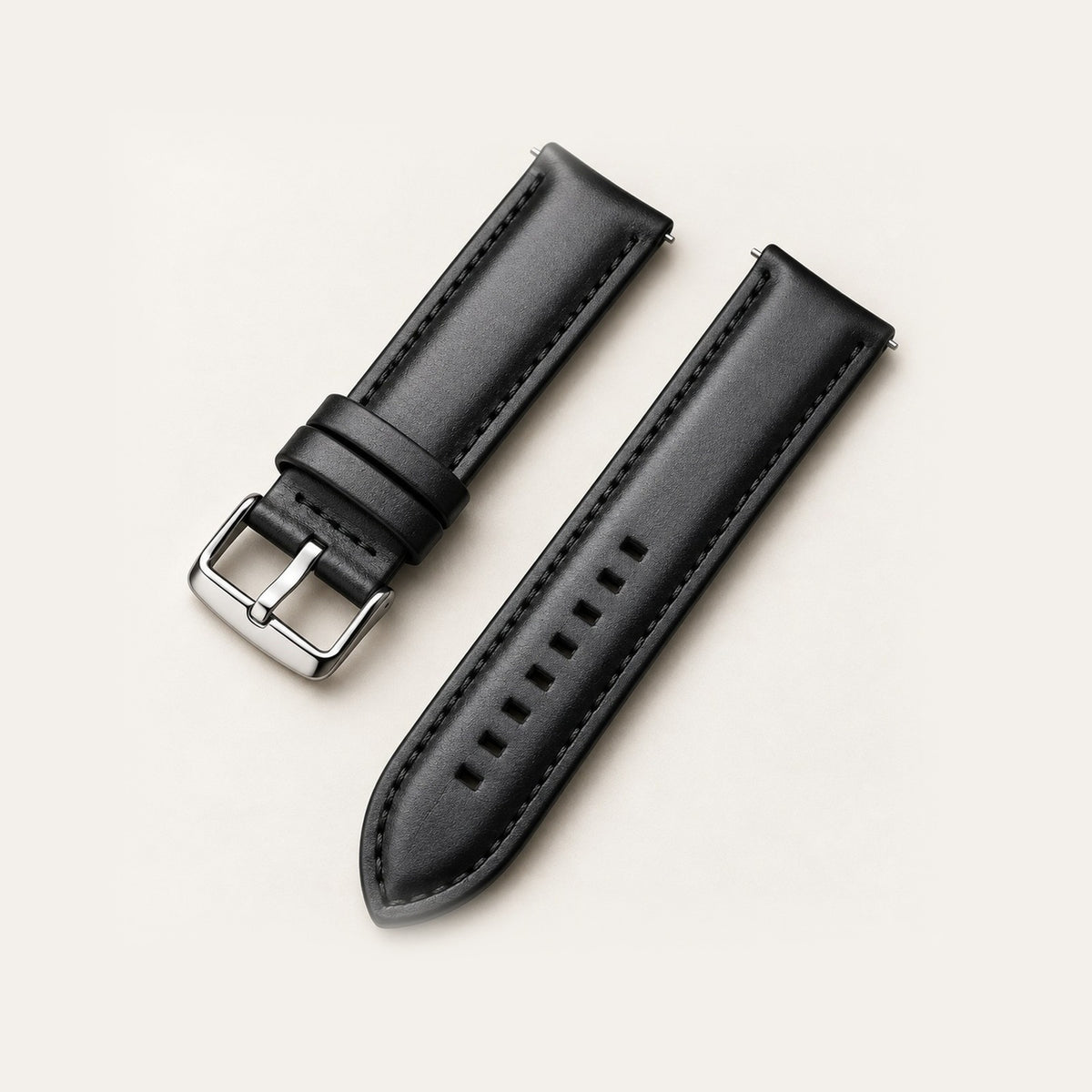 Pulseira de Couro Legítimo Heritage · Preto Carbono
