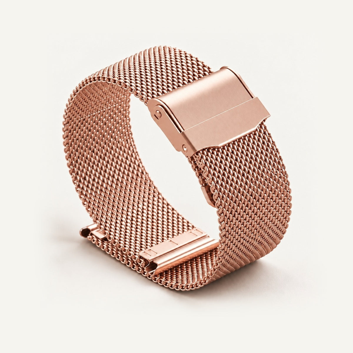 Pulseira Milanesa de Aço · Rosé Gold