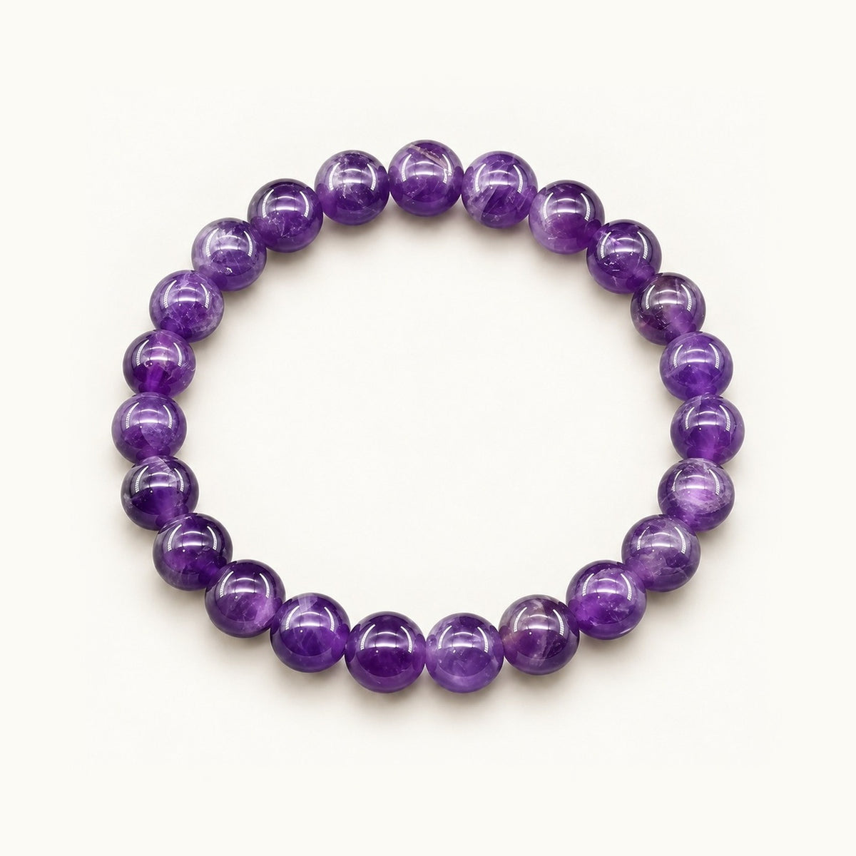 Pulseira de Pedras Naturais · Ametista