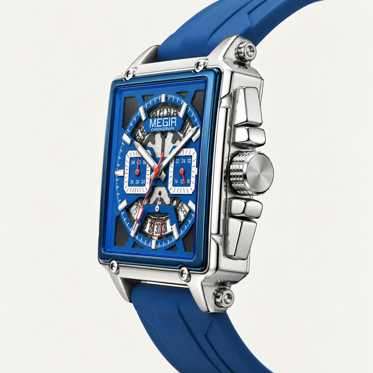 MEGIR Quadra Chrono Sport · Azul Noite · lateral #Cor_Azul Noite