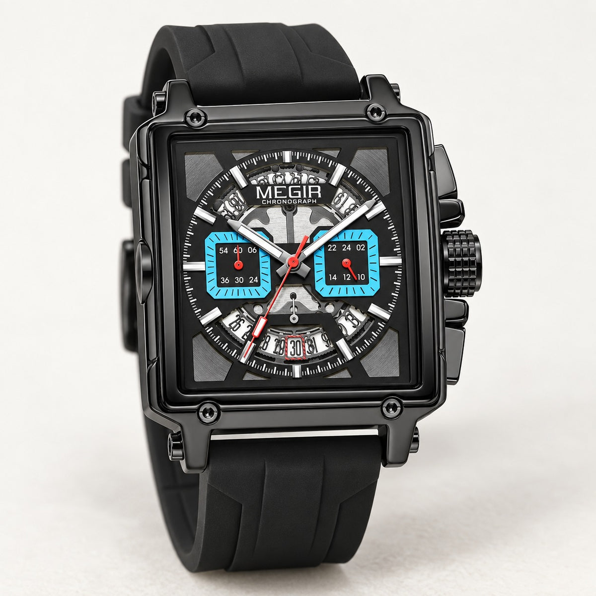 MEGIR Quadra Chrono Sport · Preto Carbono · 3/4 #Cor_Preto Carbono