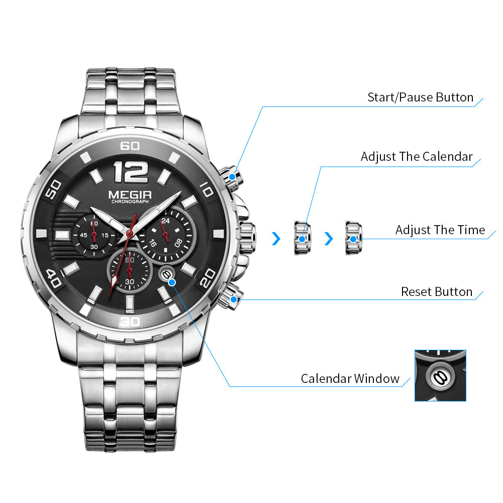 MEGIR Prestige Chrono Gold