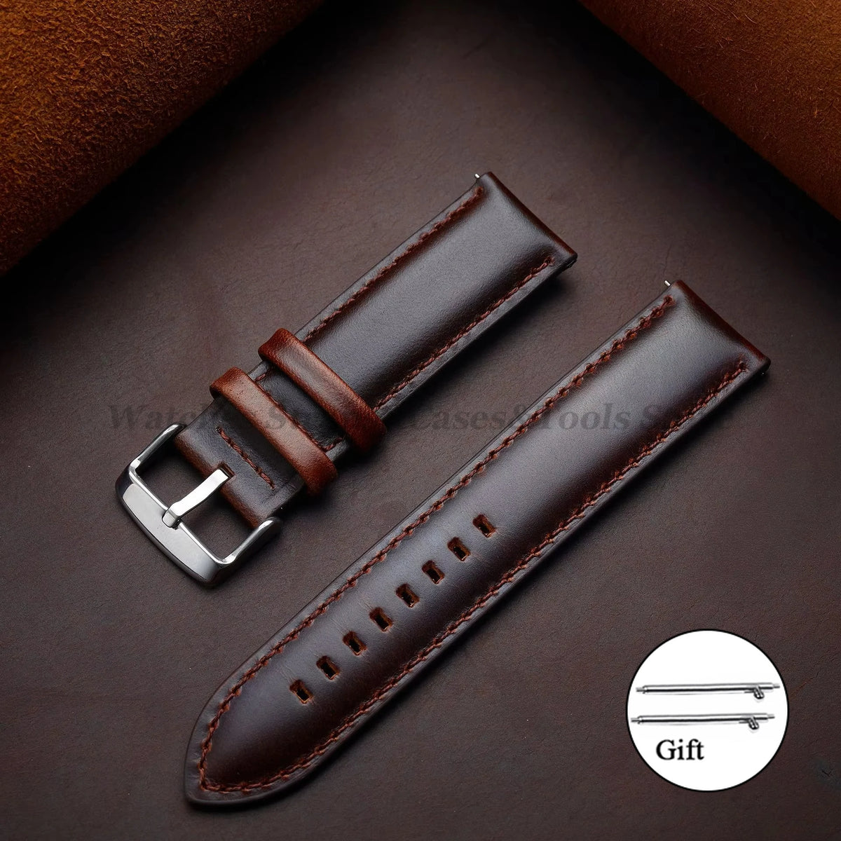 Pulseira de Couro Legítimo Heritage · Marrom Café