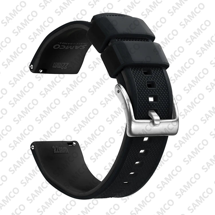Pulseira de Silicone Sport · Preto Carbono