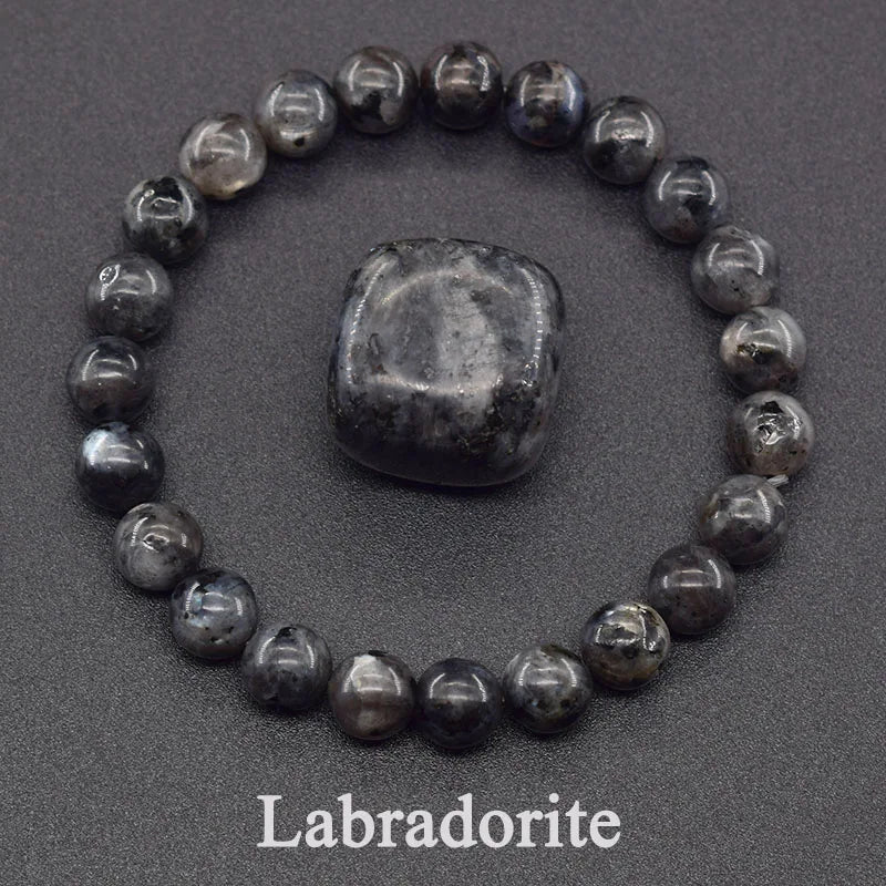 Pulseira de Pedras Naturais · Labradorita