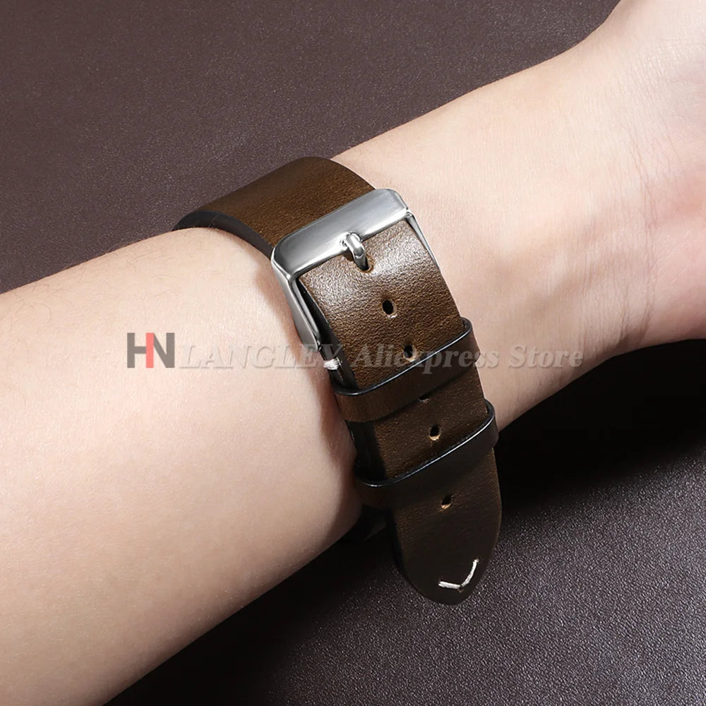 Pulseira de Couro Encerado Vintage