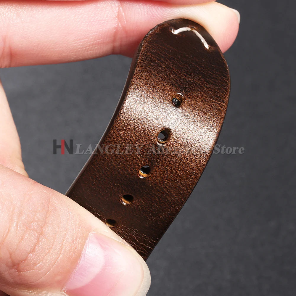 Pulseira de Couro Encerado Vintage