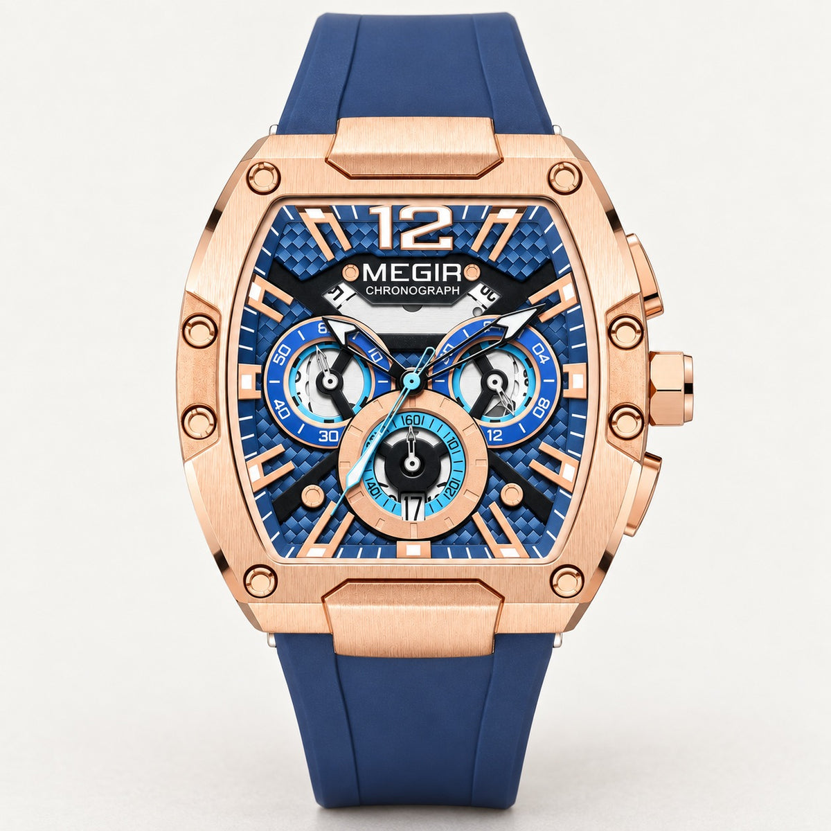 MEGIR Recon Chrono 24H · Rosé & Azul · frente
