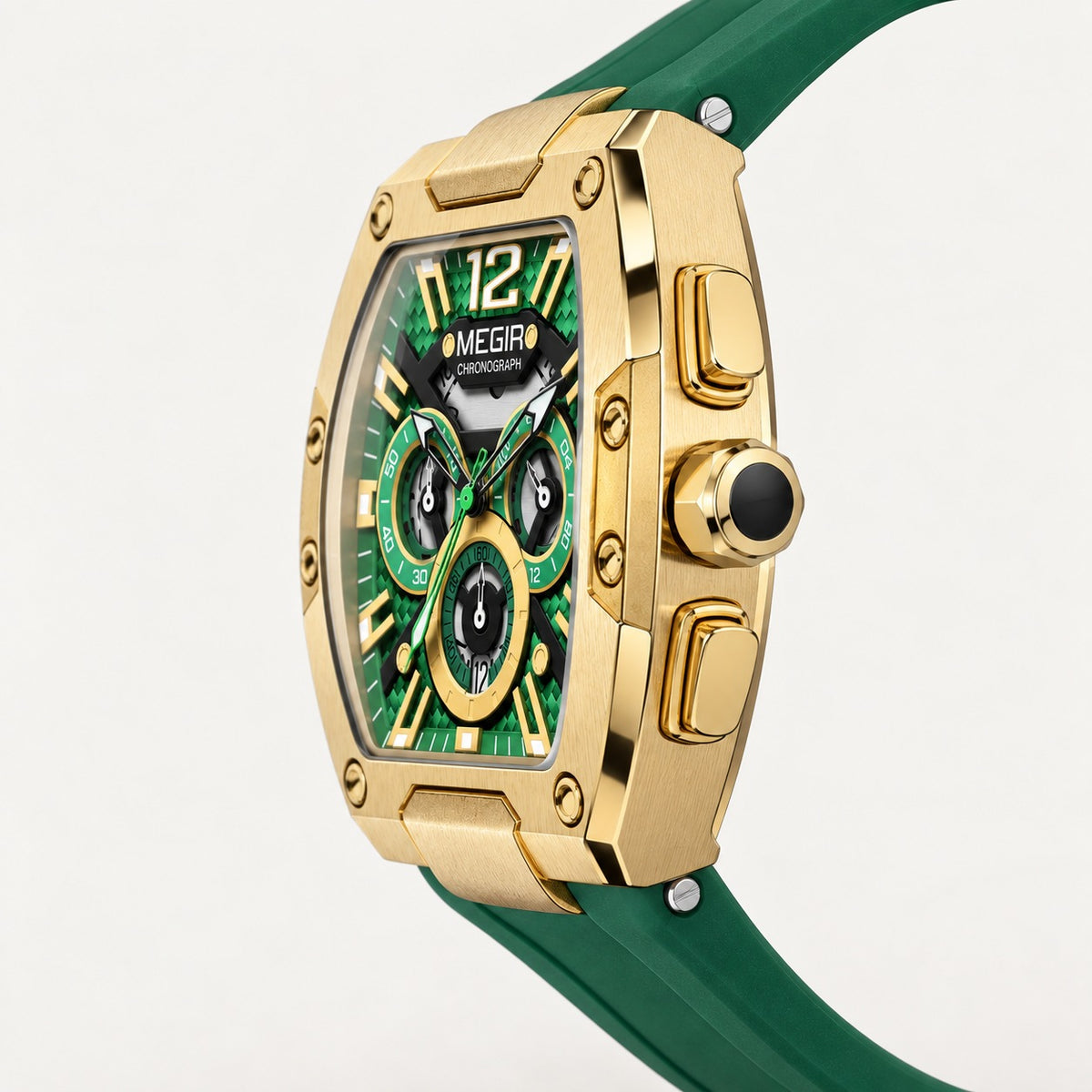 MEGIR Recon Chrono 24H · Verde Floresta · lateral