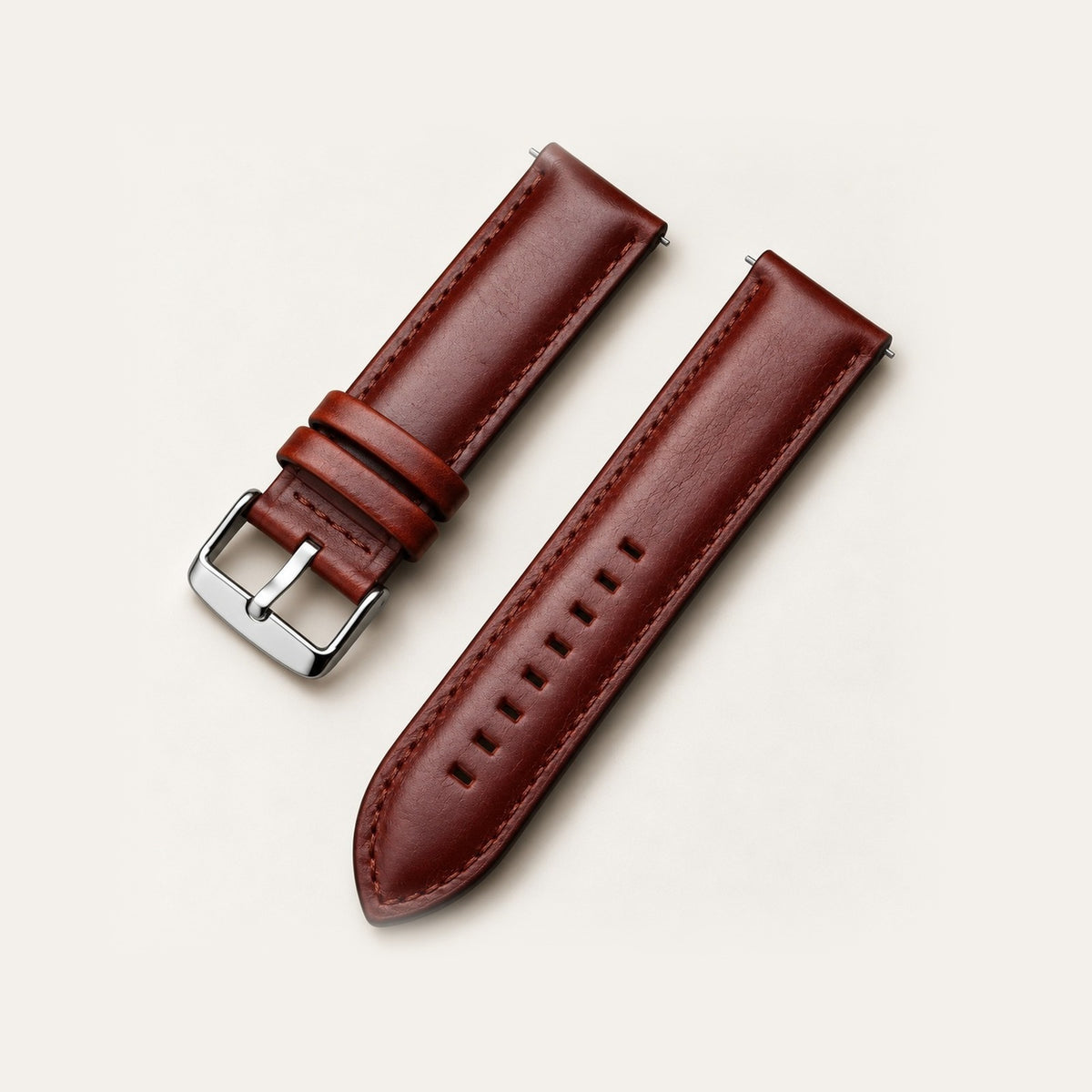 Pulseira de Couro Legítimo Heritage · Marrom Conhaque