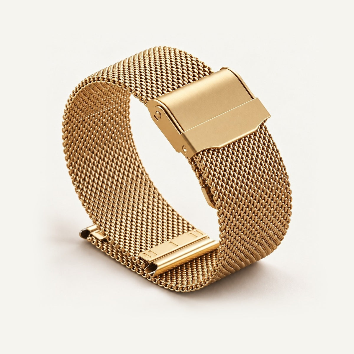 Pulseira Milanesa de Aço · Dourado Solar
