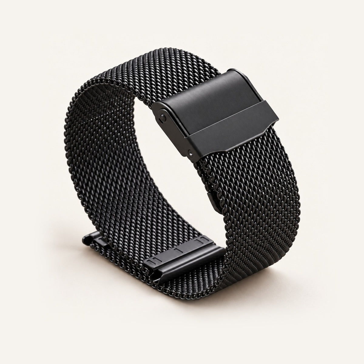 Pulseira Milanesa de Aço · Preto Carbono