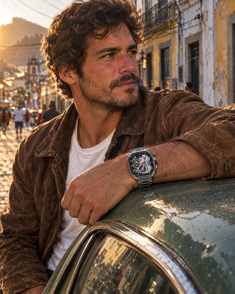 Homem com MEGIR Grand Prix Chrono